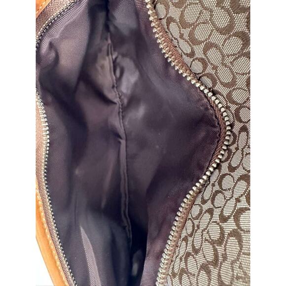 Coach Signature Brown Pouch Bag - Picture 5 of 7